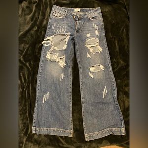 Straight wide leg, baggy jeans. Size 10:11